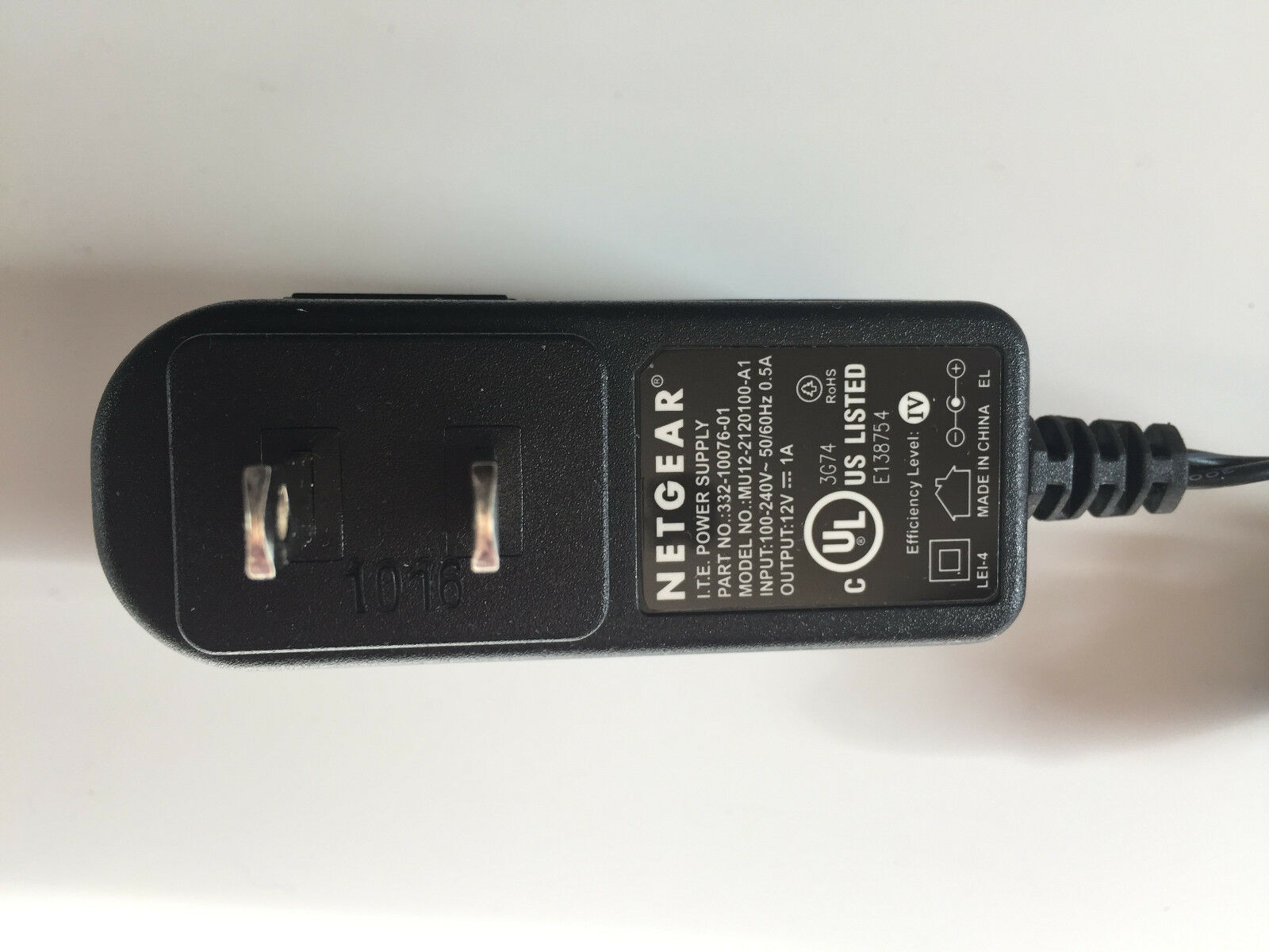 New 12VDC 1.0A Netgear 332-10076-01 Power Supply Adapter For Router Modem Push2TV EVA2000 - Click Image to Close